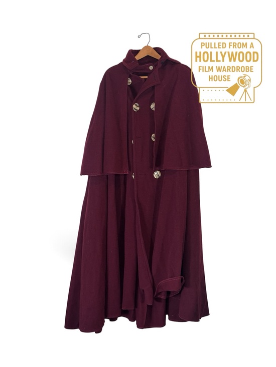 vintage Jackets & Blazers - Vintage Victorian Ox Blood Maroon Wool Cloak